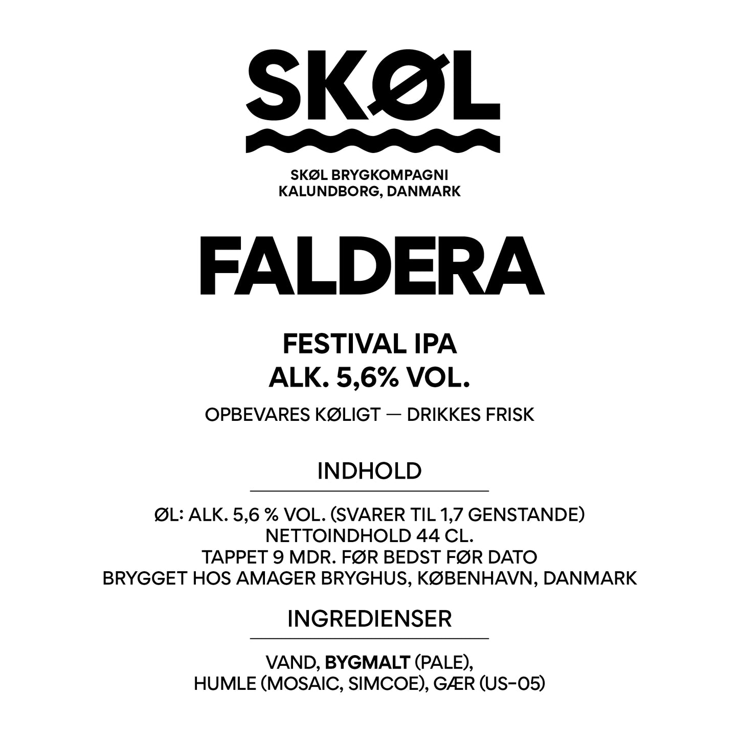 FALDERA - FESTIVAL IPA - Alk. 5,6 % vol. - 44 cl.