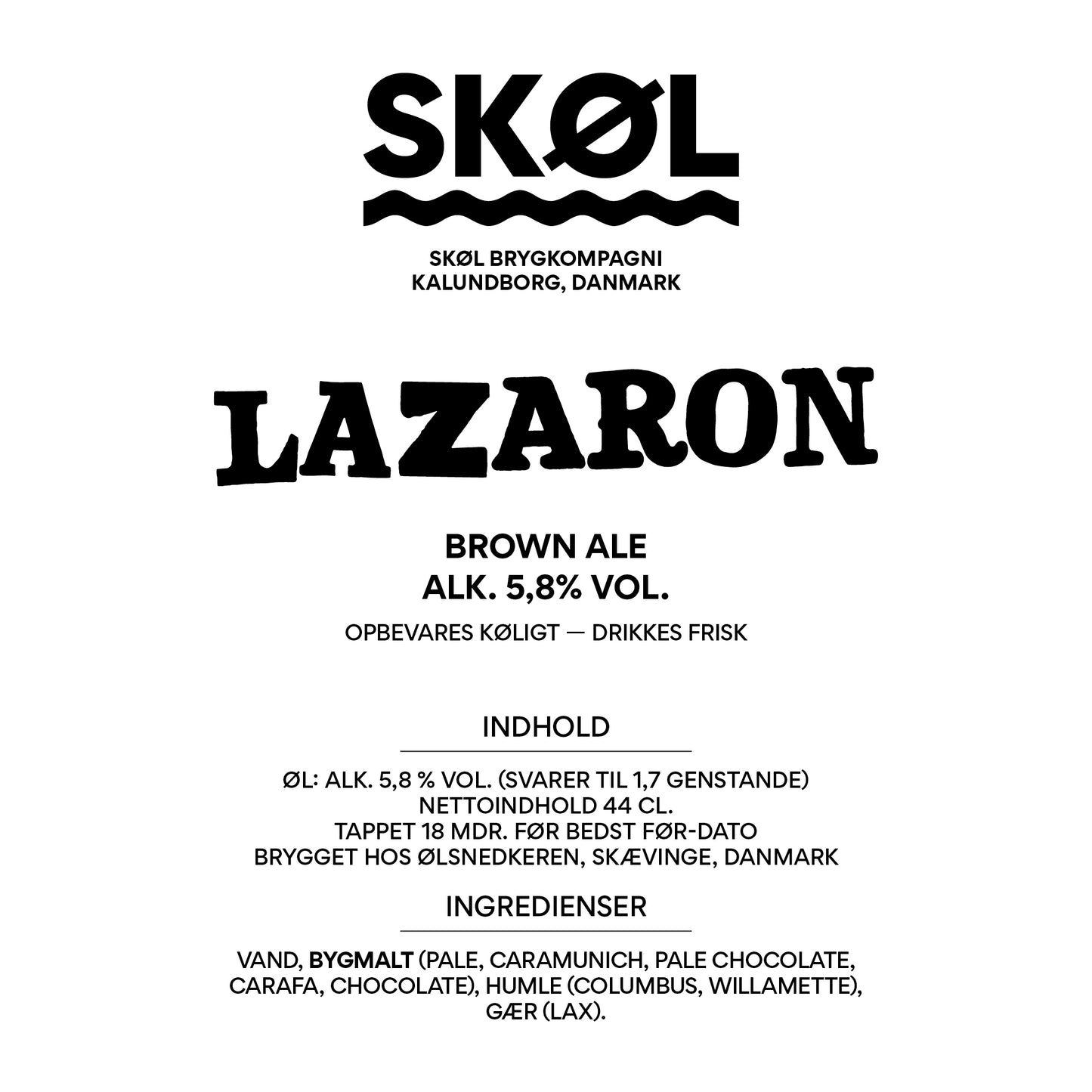 LAZARON - Brown Ale - Alk. 5,8 vol. - 44 cl.