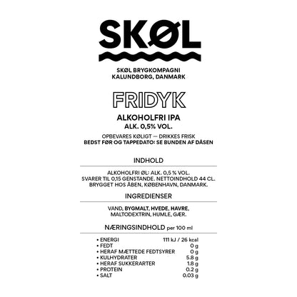 FRIDYK - Alkoholfri IPA - Alk. 0,5% vol. - 44 cl.