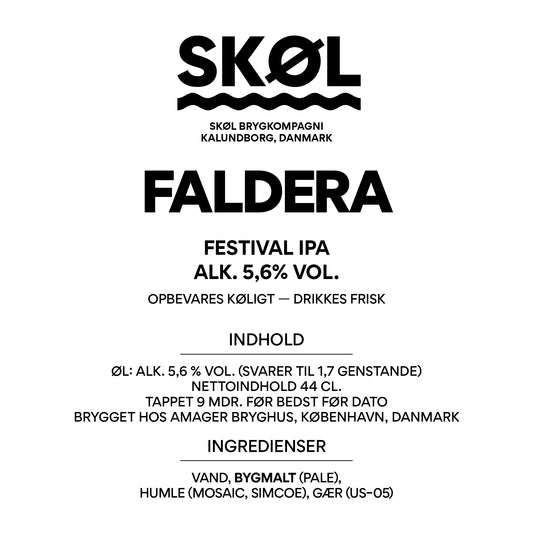 FALDERA - FESTIVAL IPA - Alk. 5,6 % vol. - 44 cl.