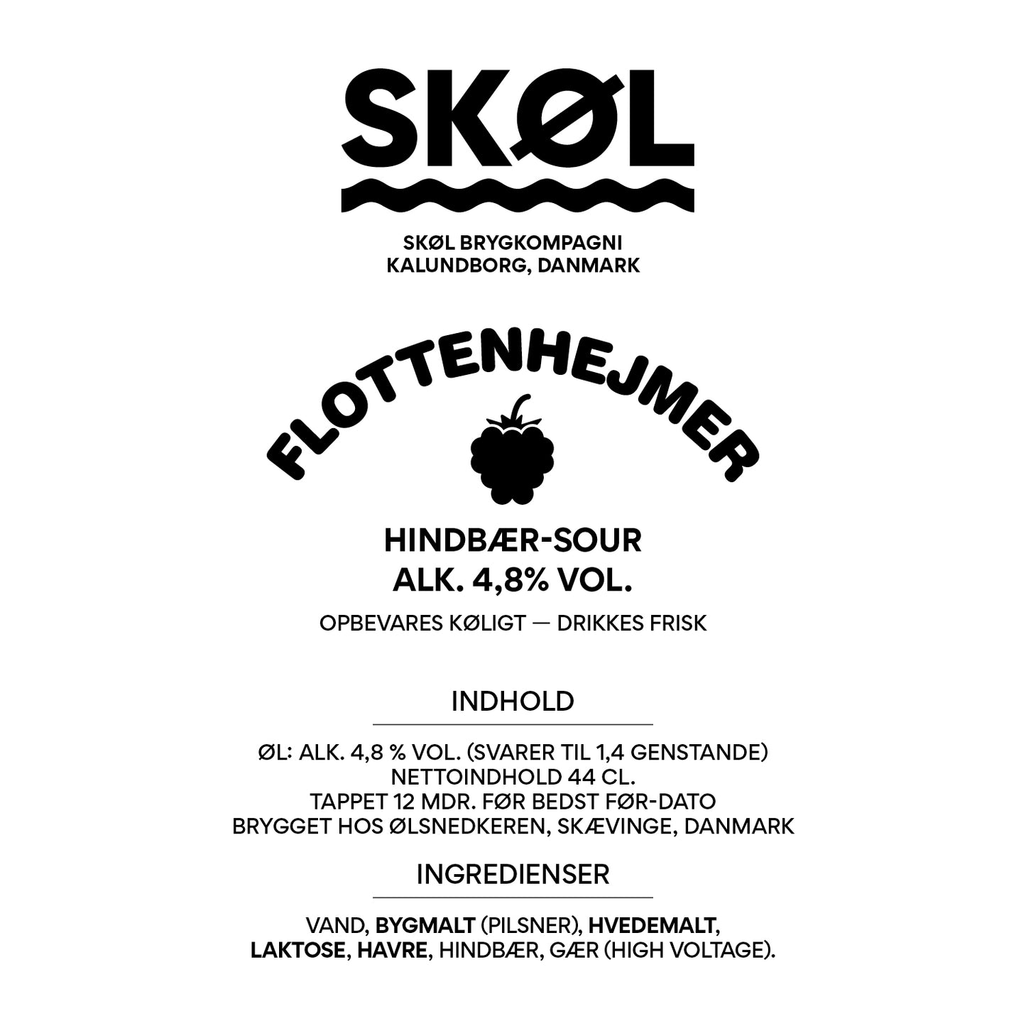 FLOTTENHEJMER - Hindbær Sour - Alk. 4,8 % vol. - 44 cl.