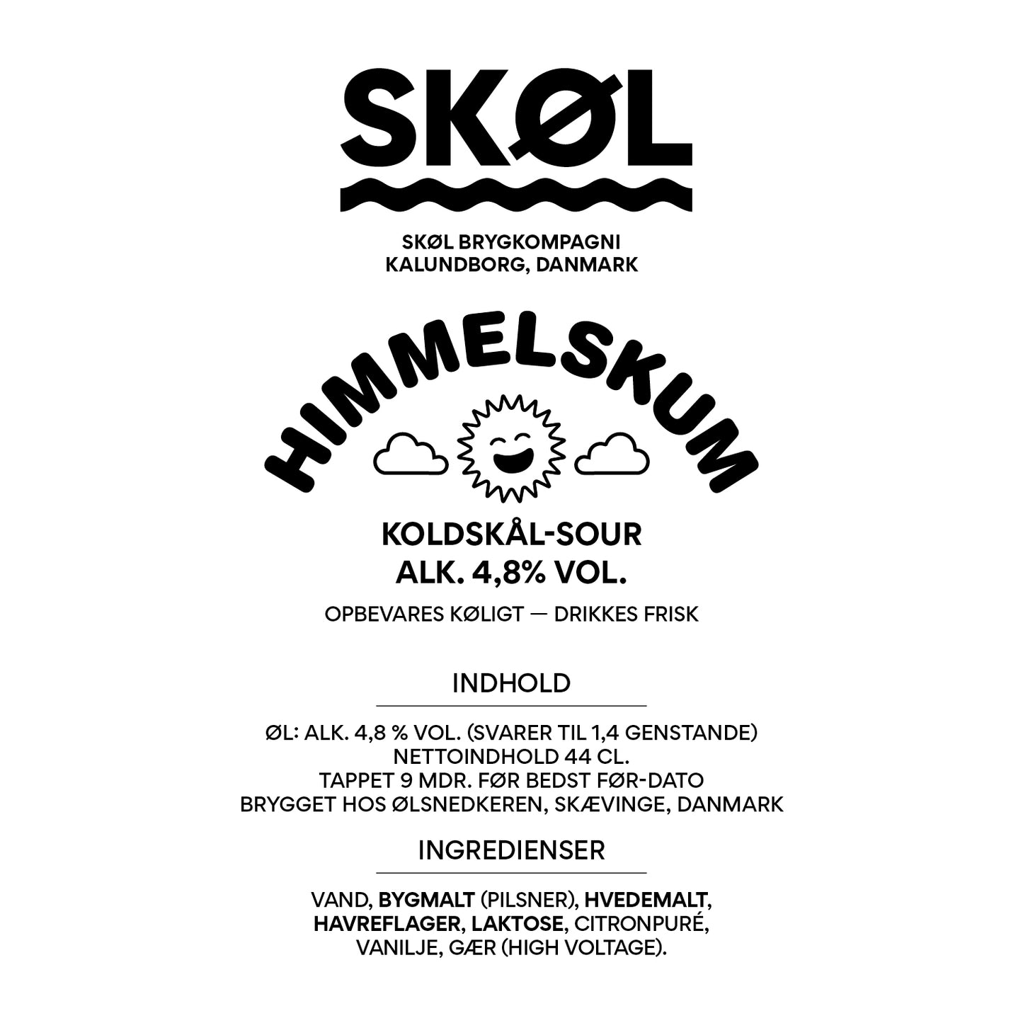 HIMMELSKUM - Koldskål sour - Alk. 4,8% vol. - 44 cl.