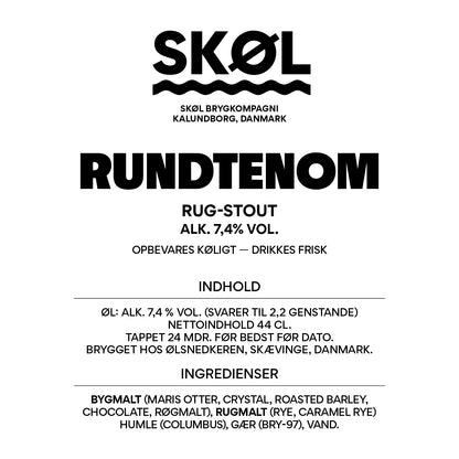 RUNDTENOM - Rugstout - Alk. 7,4 % vol. - 44 cl.